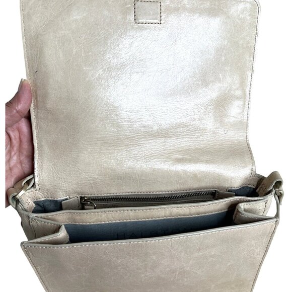 Halston Heritage Beige Leather Crossbody Bag - Picture 8 of 8